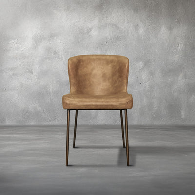 Easley Sand Faux Leather Dining Chair