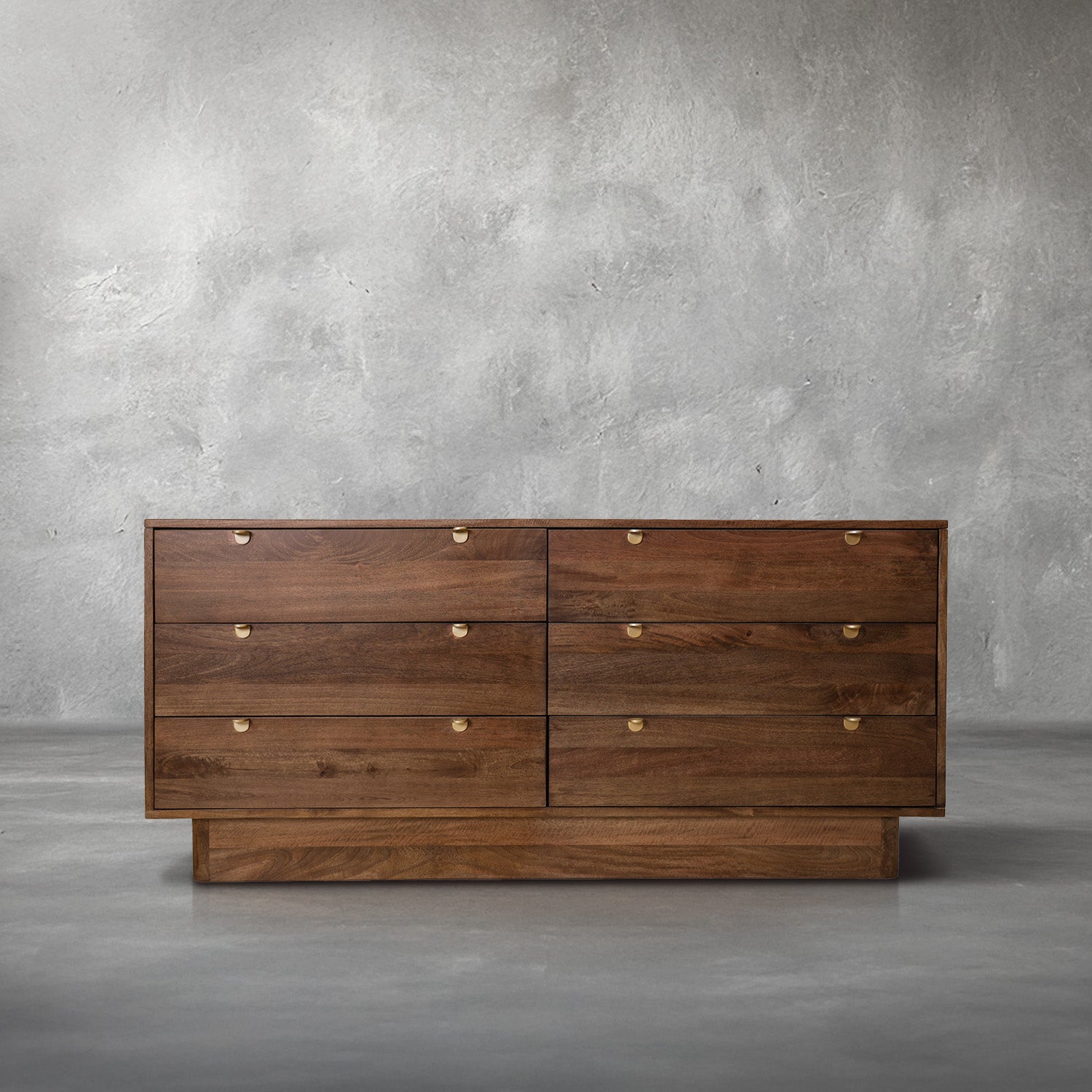 mango wood dresser Queen Anne Tall Farmhouse Dresser Made Of Solid Mango Wood with 6 Drawer