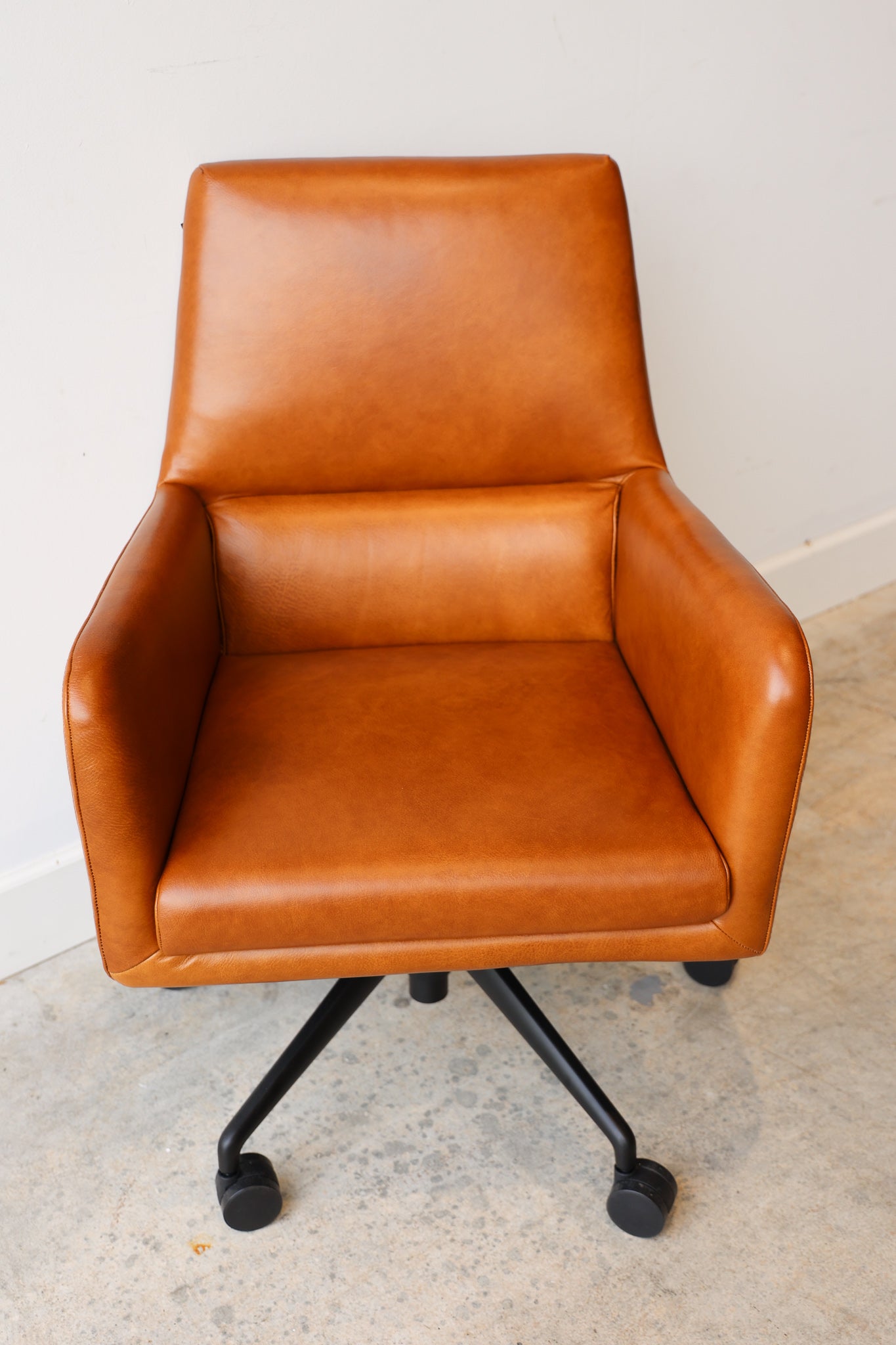 Helvetica Leather Swivel Office Chair