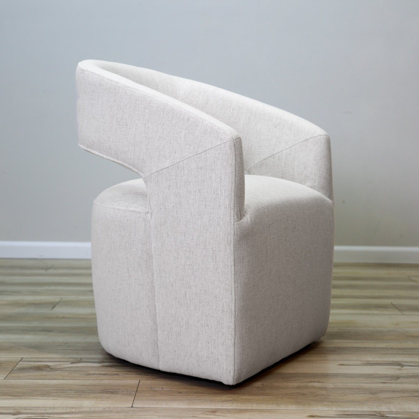 Charlotte Crypton Fabric Rolling Dining Chair