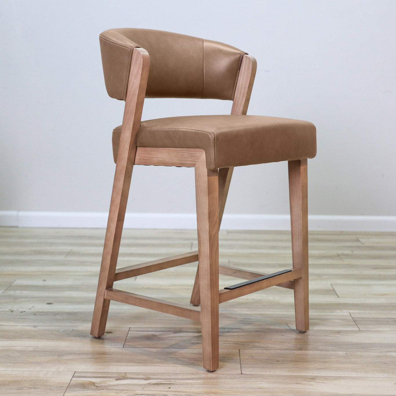 John Bryan Leather Counter Stool