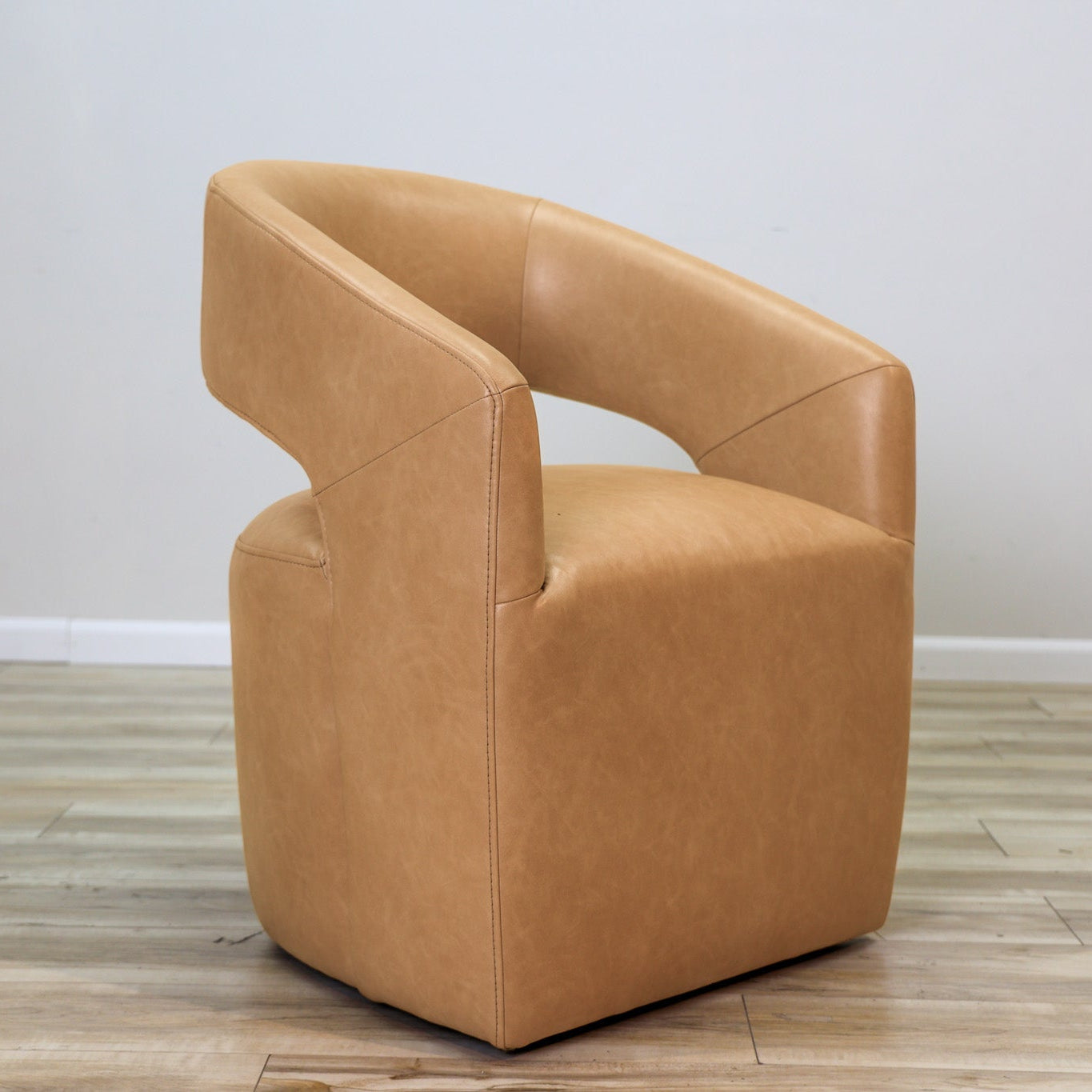 Rosie Faux Leather Rolling Dining Chair