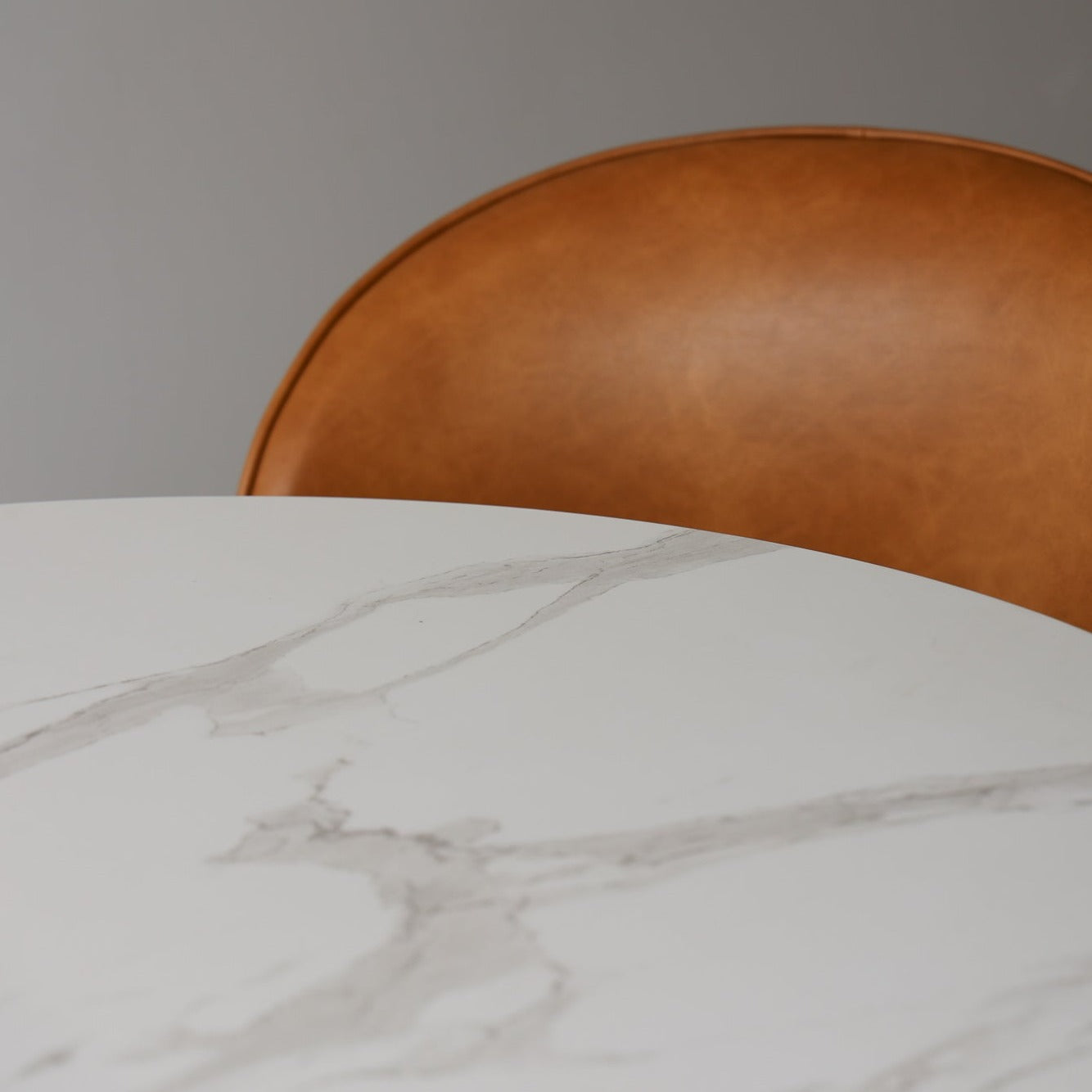 Faux Marble Round Dining Table 40"