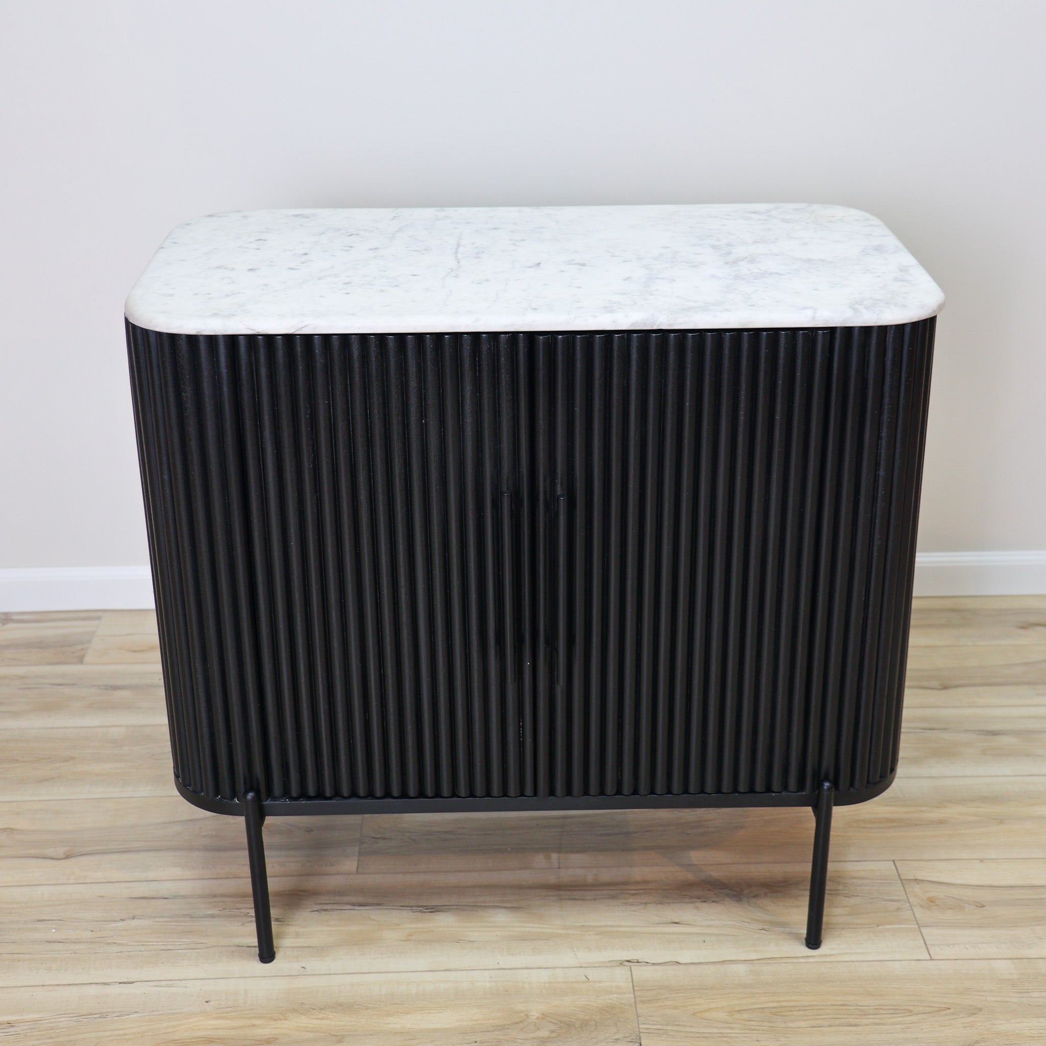 Gatsby Black Fluted Marble Cabinet