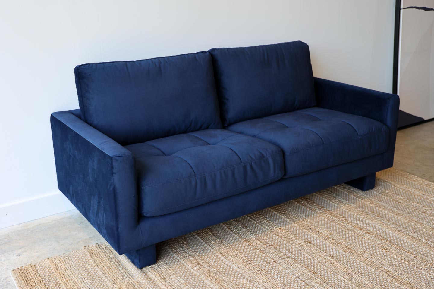 Bradshaw Blue Velvet Sofa