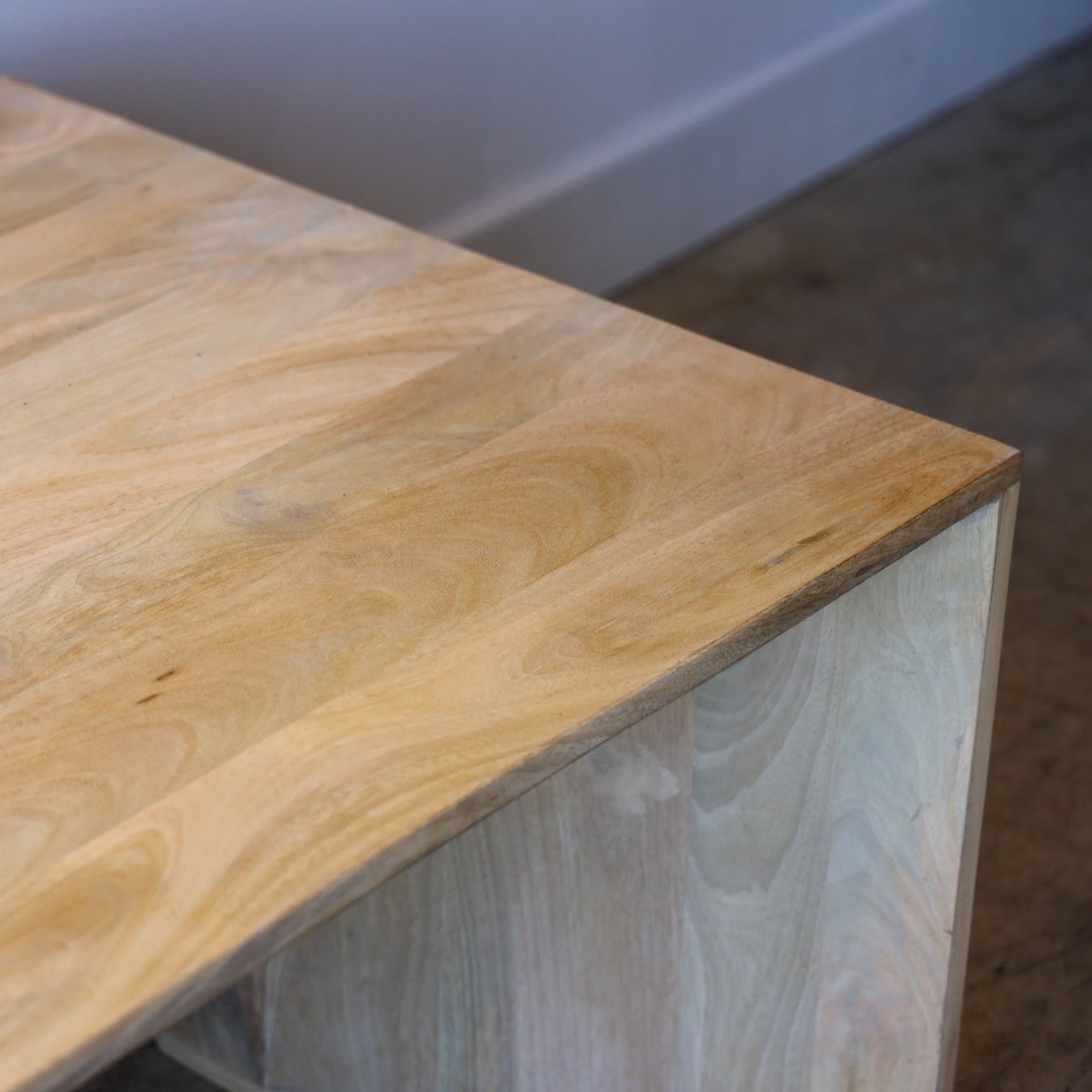 Nate Bleached Mango Wood Coffee Table