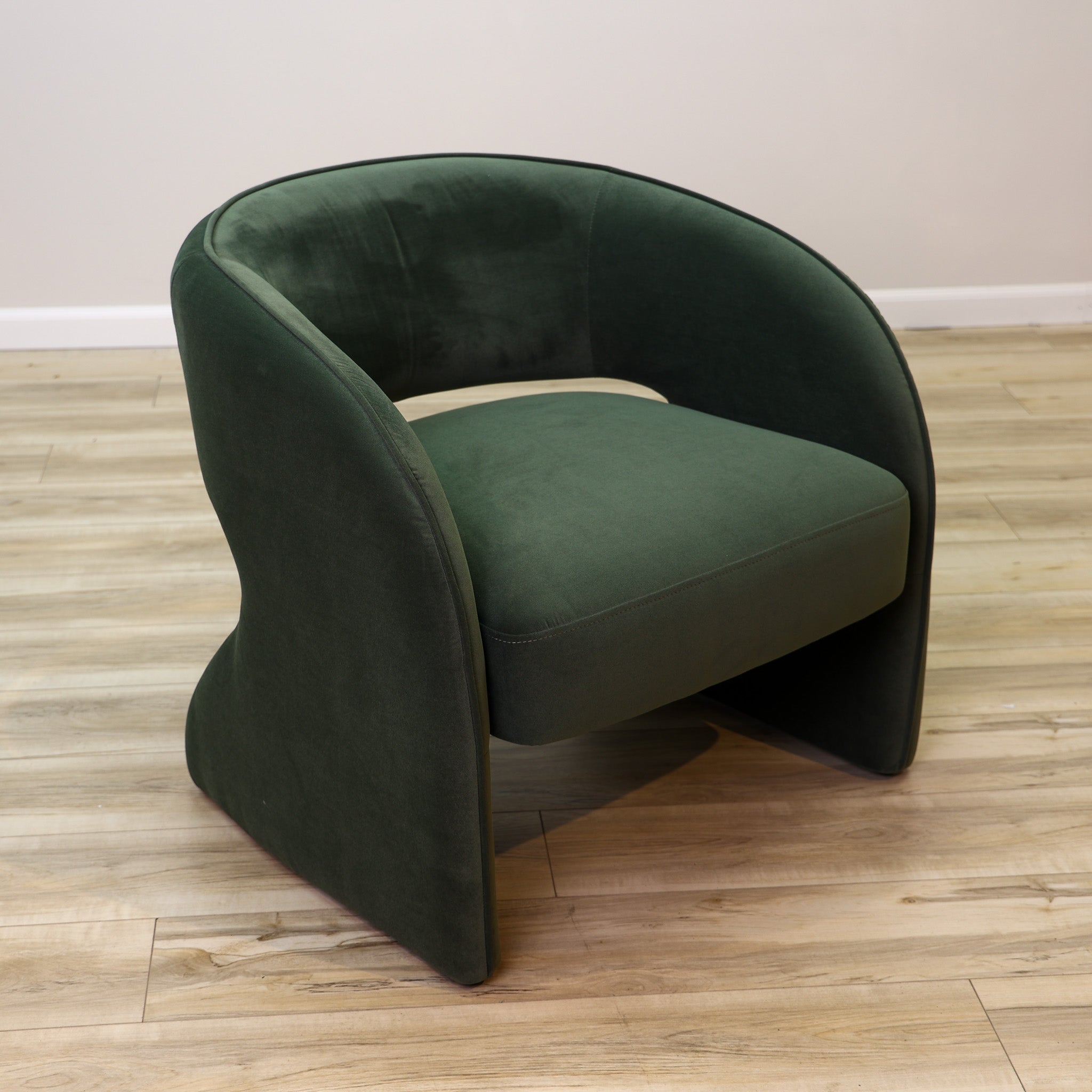 Olive Velvet Green Accent Chair