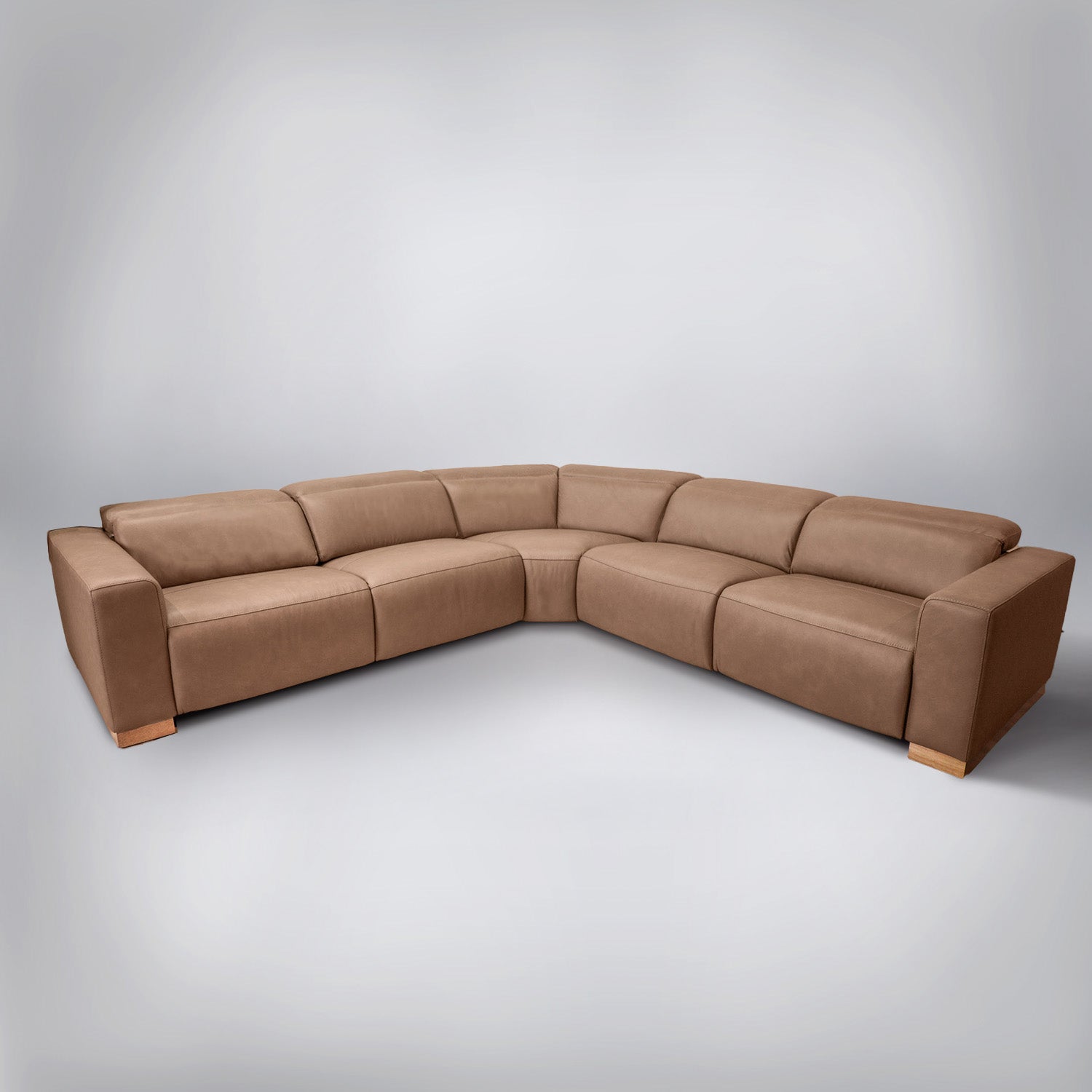 Brady Leather Power Reclining Sectional