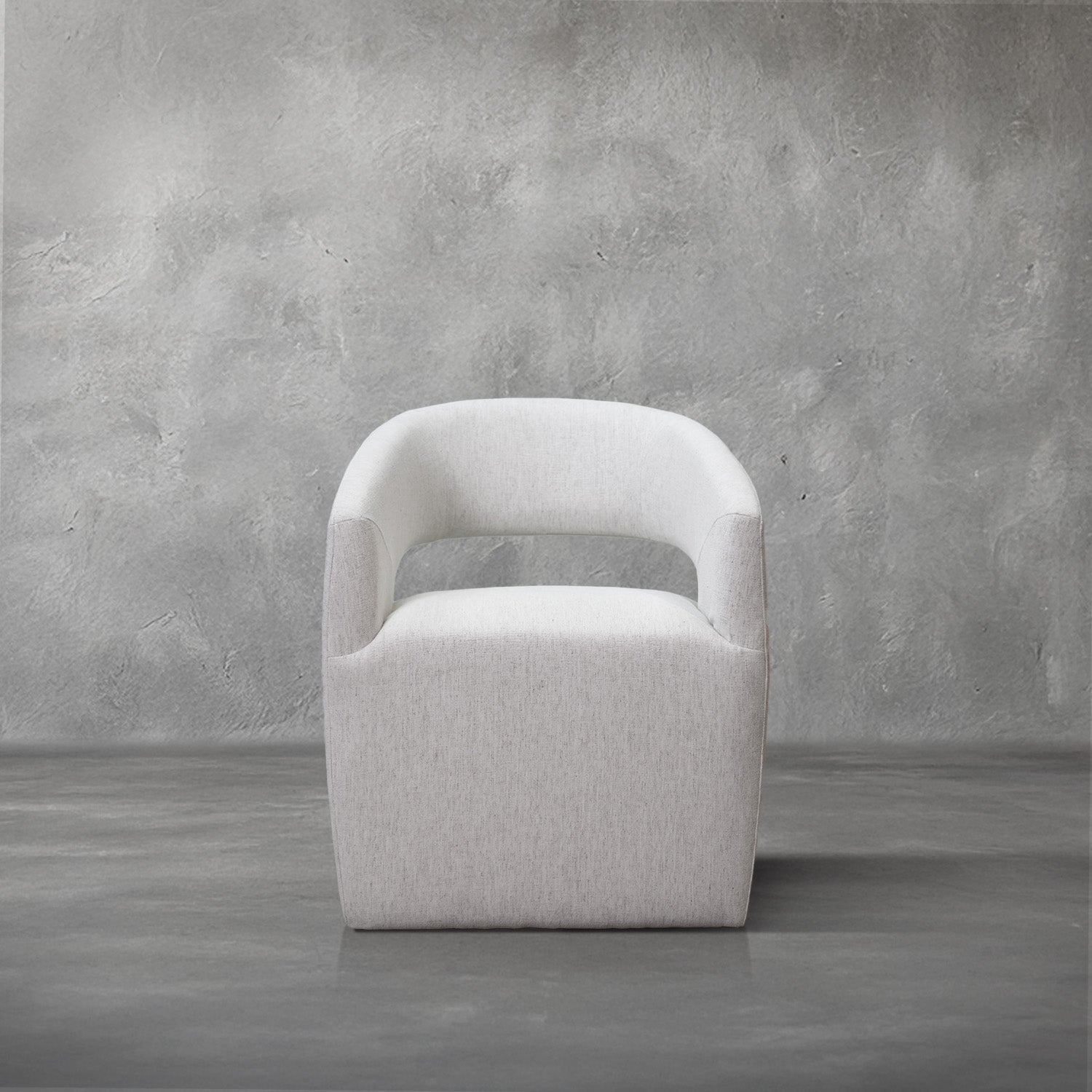 Charlotte Crypton Fabric Rolling Dining Chair