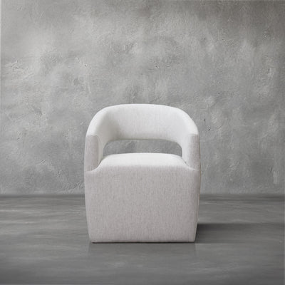 Charlotte Crypton Fabric Rolling Dining Chair