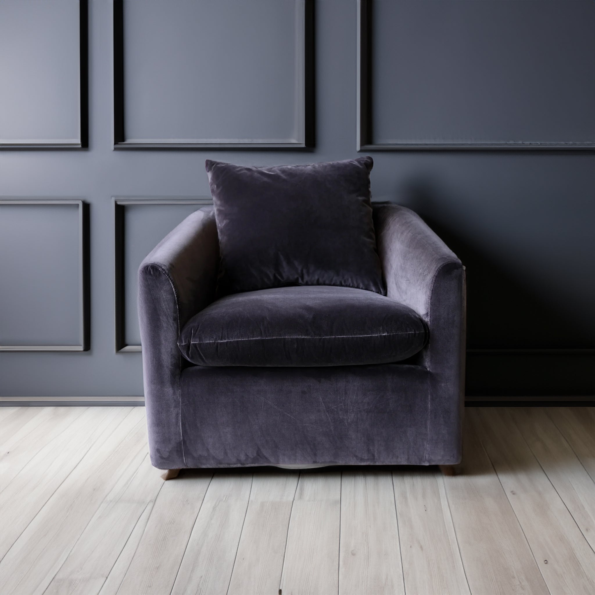 Damon Velvet Swivel Chair