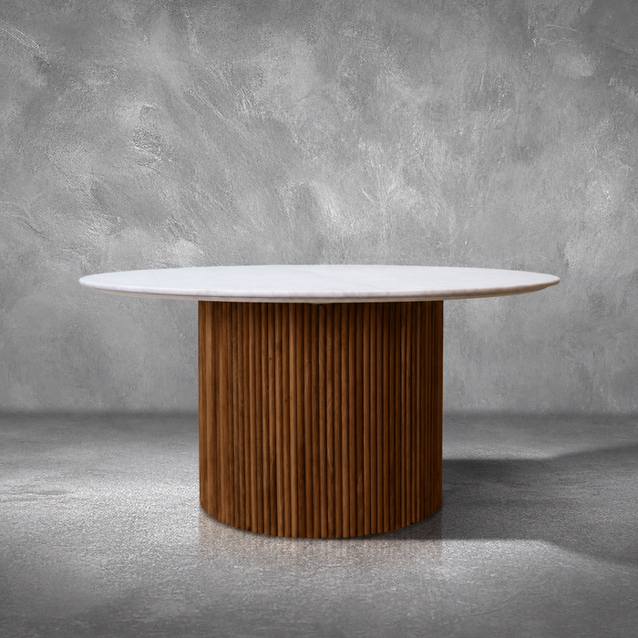 DiCaprio 60" Round Marble Dining Table