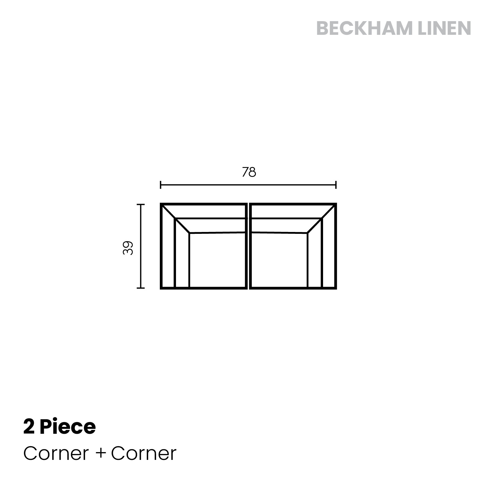 Beckham linen 2 Piece (Corner, Corner)