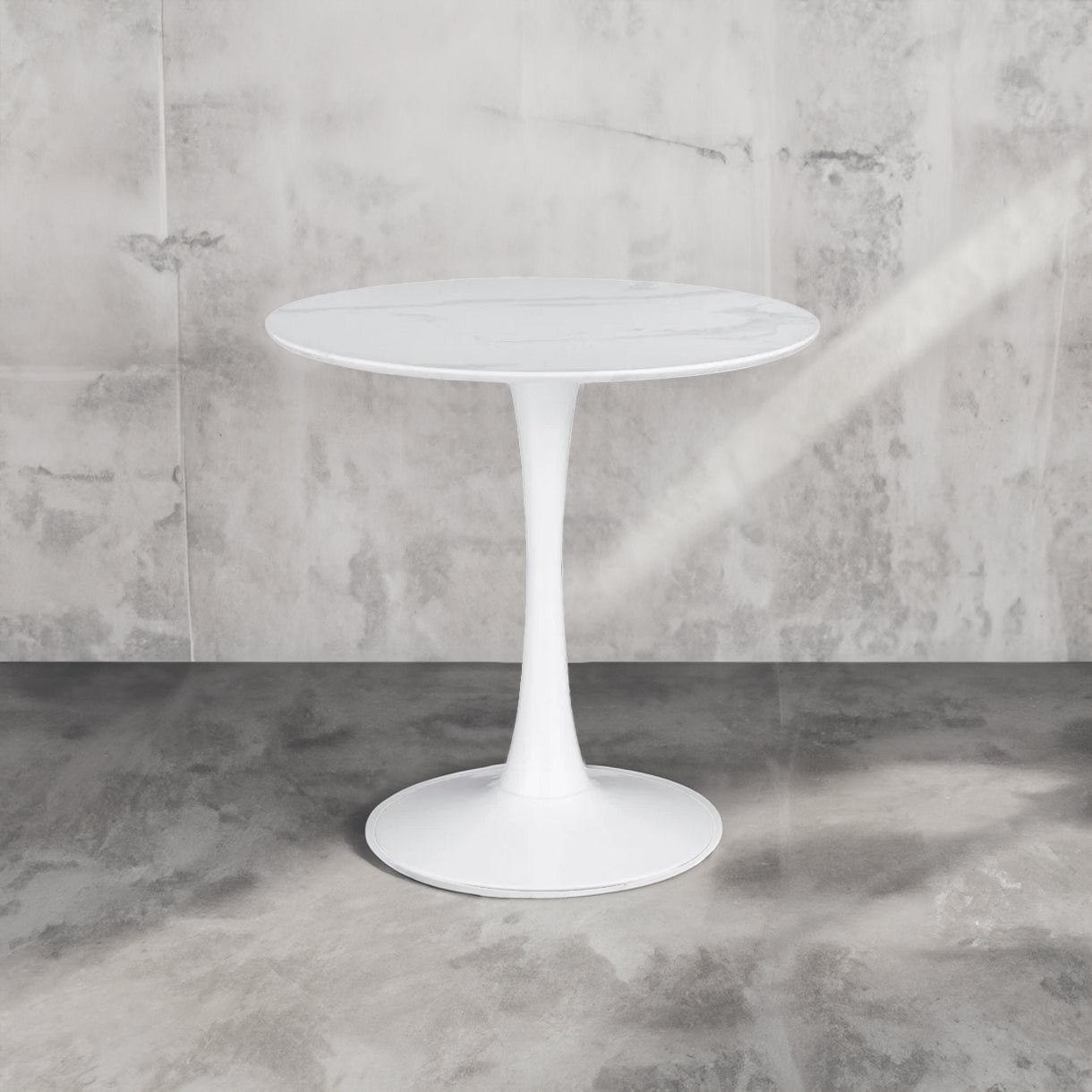 Faux Marble Small Round Table