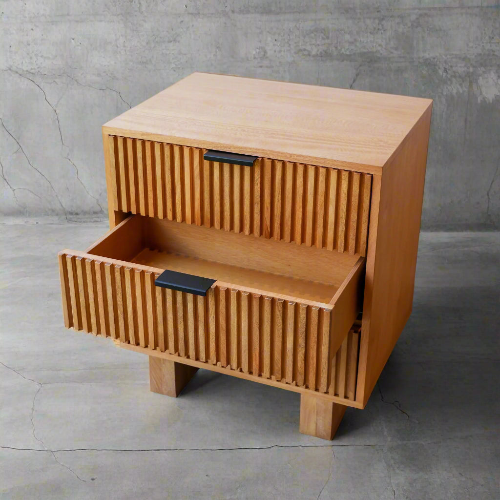 Fluted Nightstand