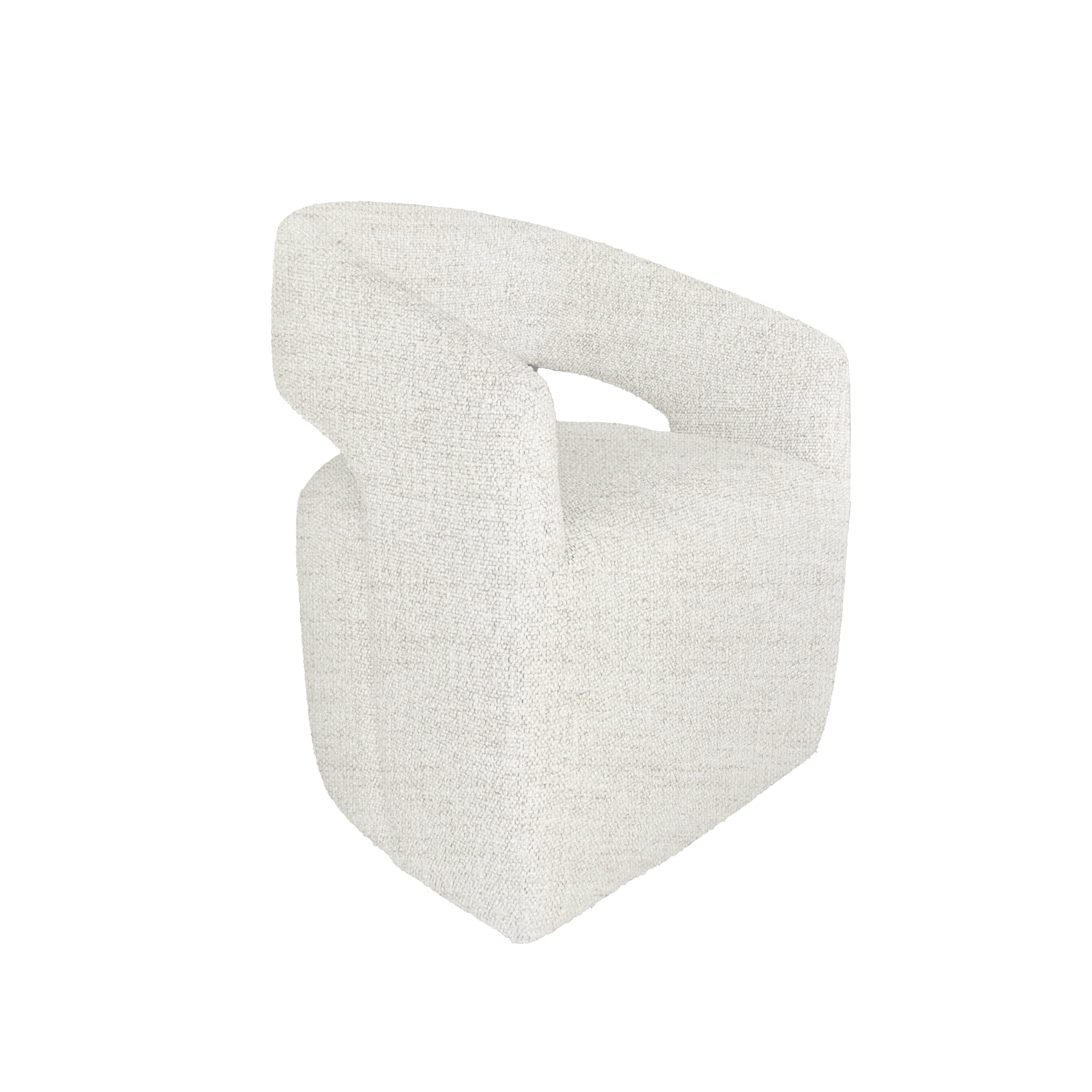 Charlotte Crypton Fabric Rolling Dining Chair