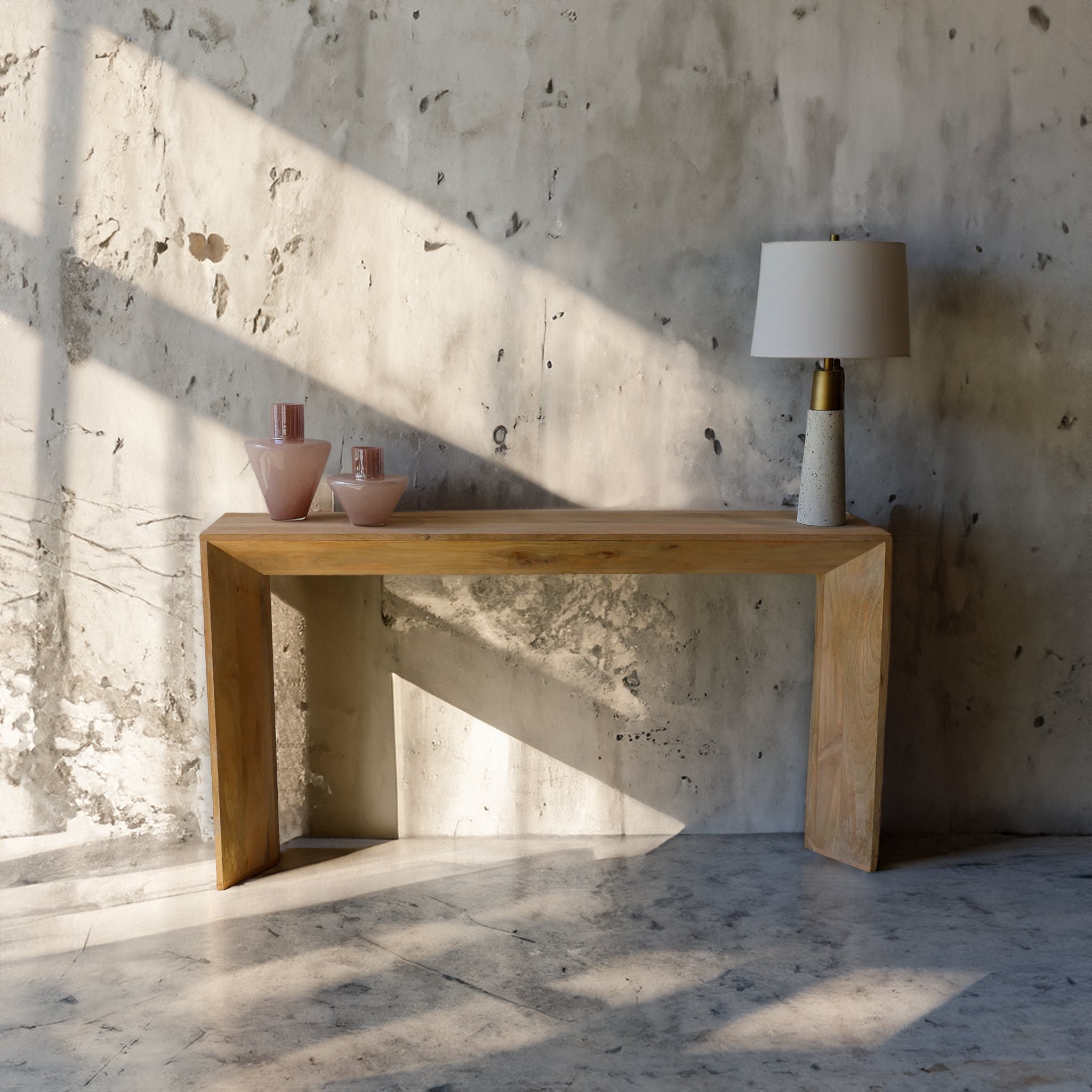 Nate Light Wood Console Table