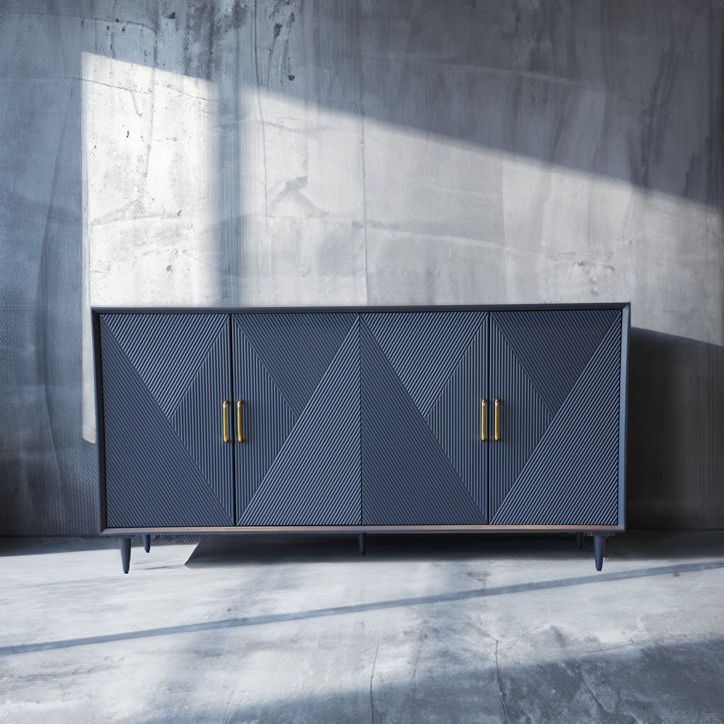 Phoebe Blue Wood Credenza