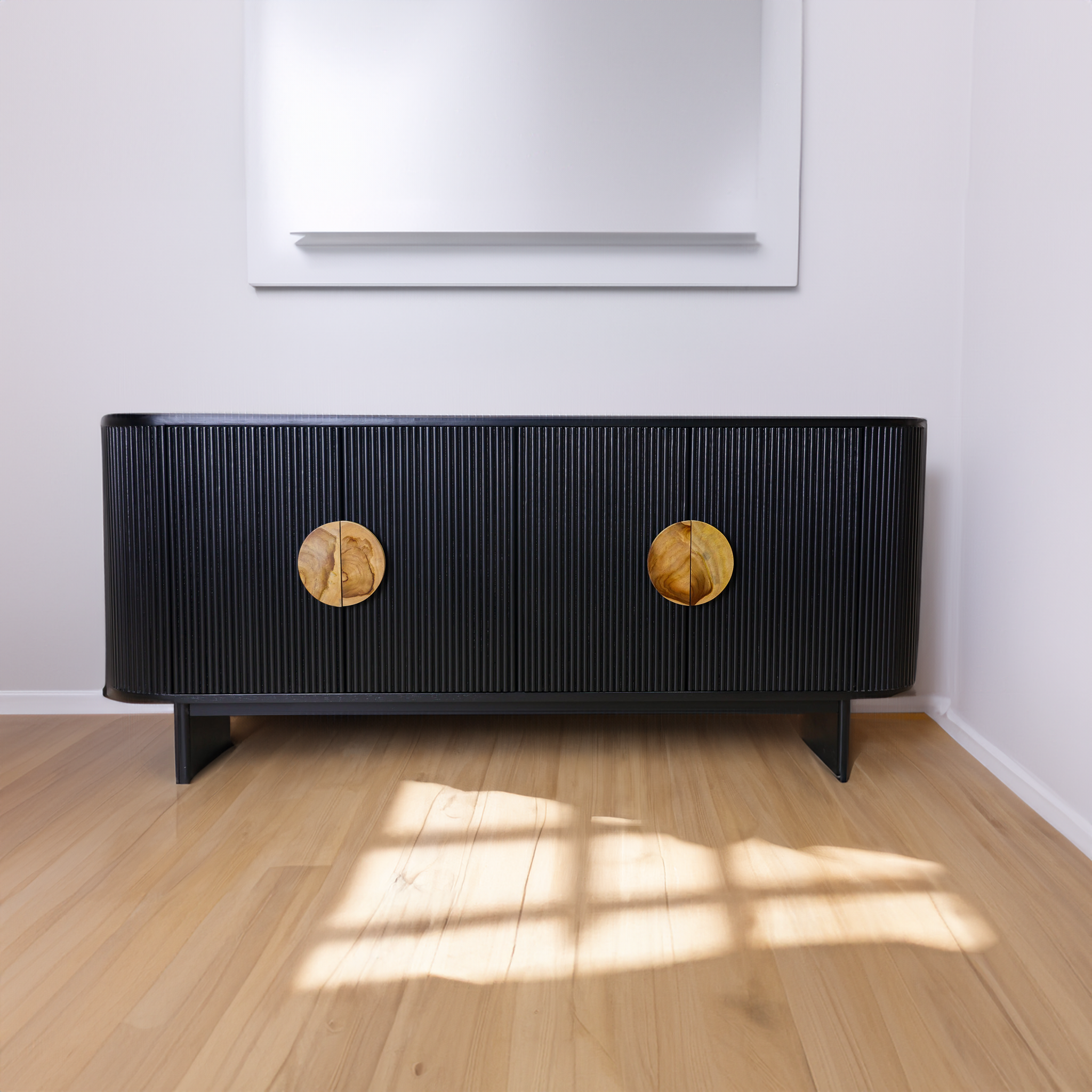 Rafael Black Fluted Credenza