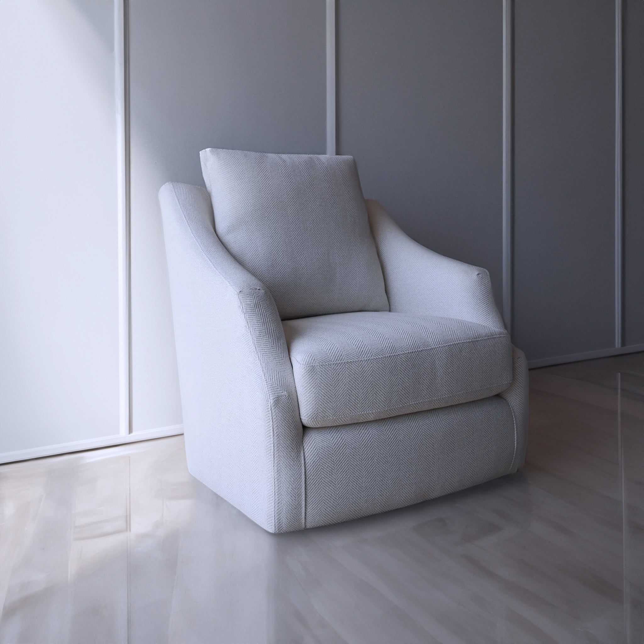 Simply White Swivel Chair