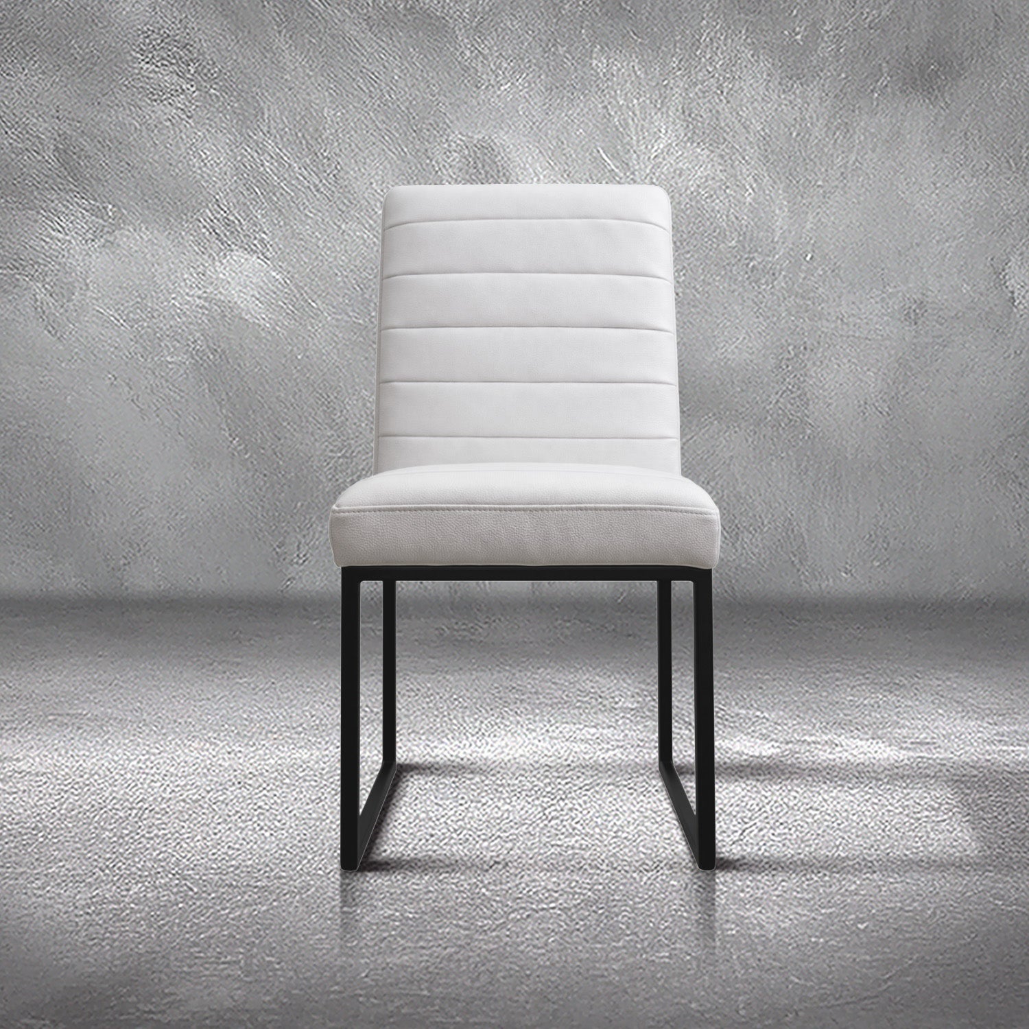 Stark White Faux Leather Dining Chair