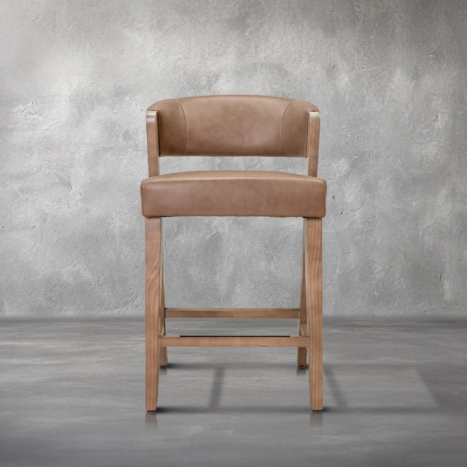 John Bryan Leather Counter Stool