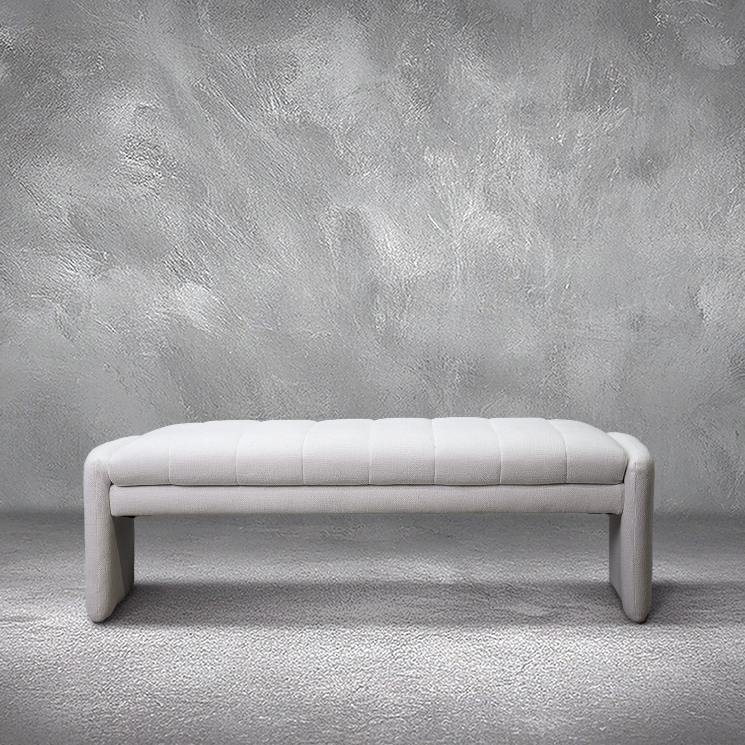 Tommy Performance Fabric White Bench