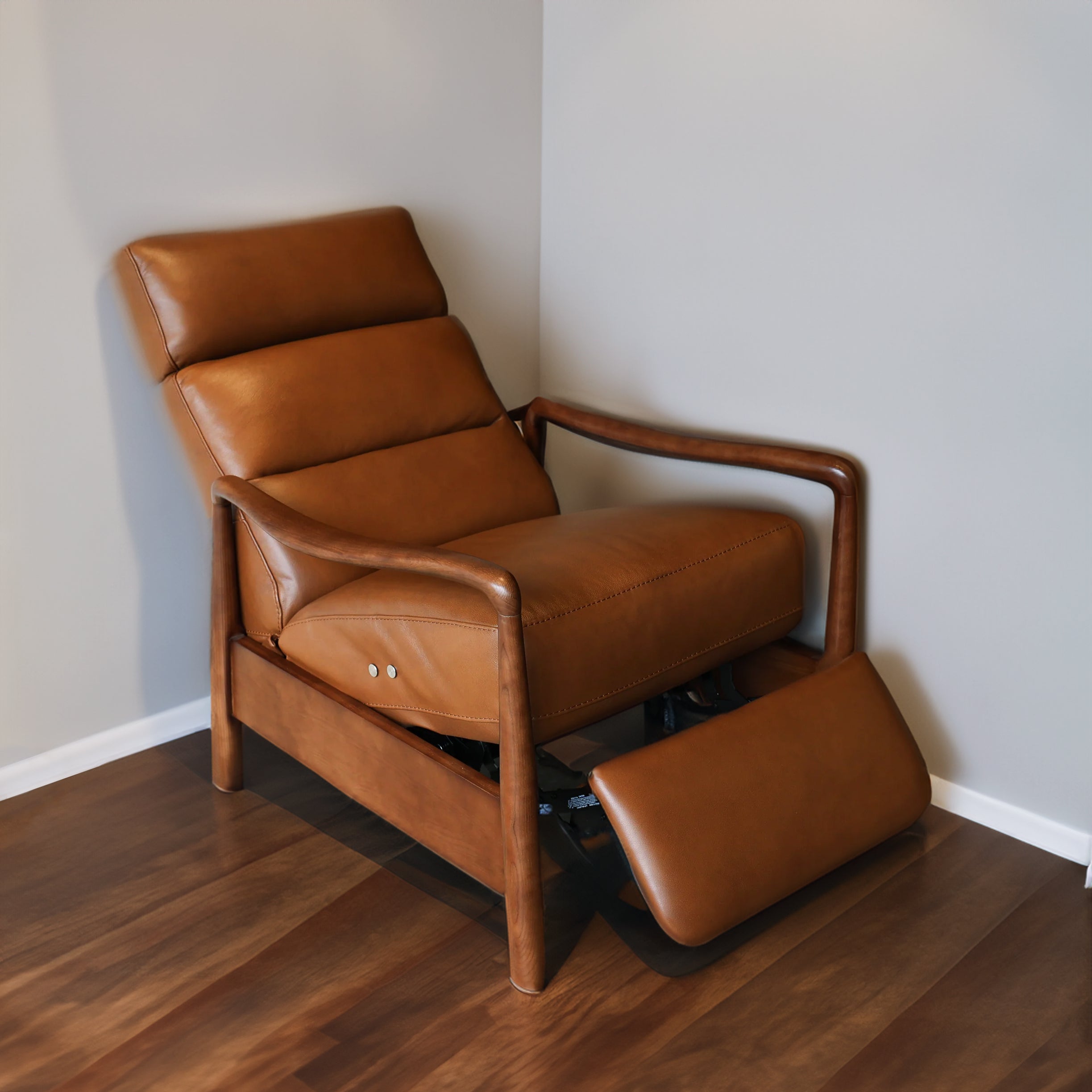 Walker Leather Reclining Accent Chair