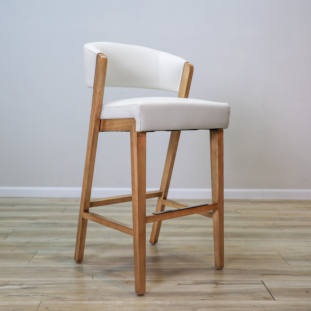 Blanco Leather Barstool