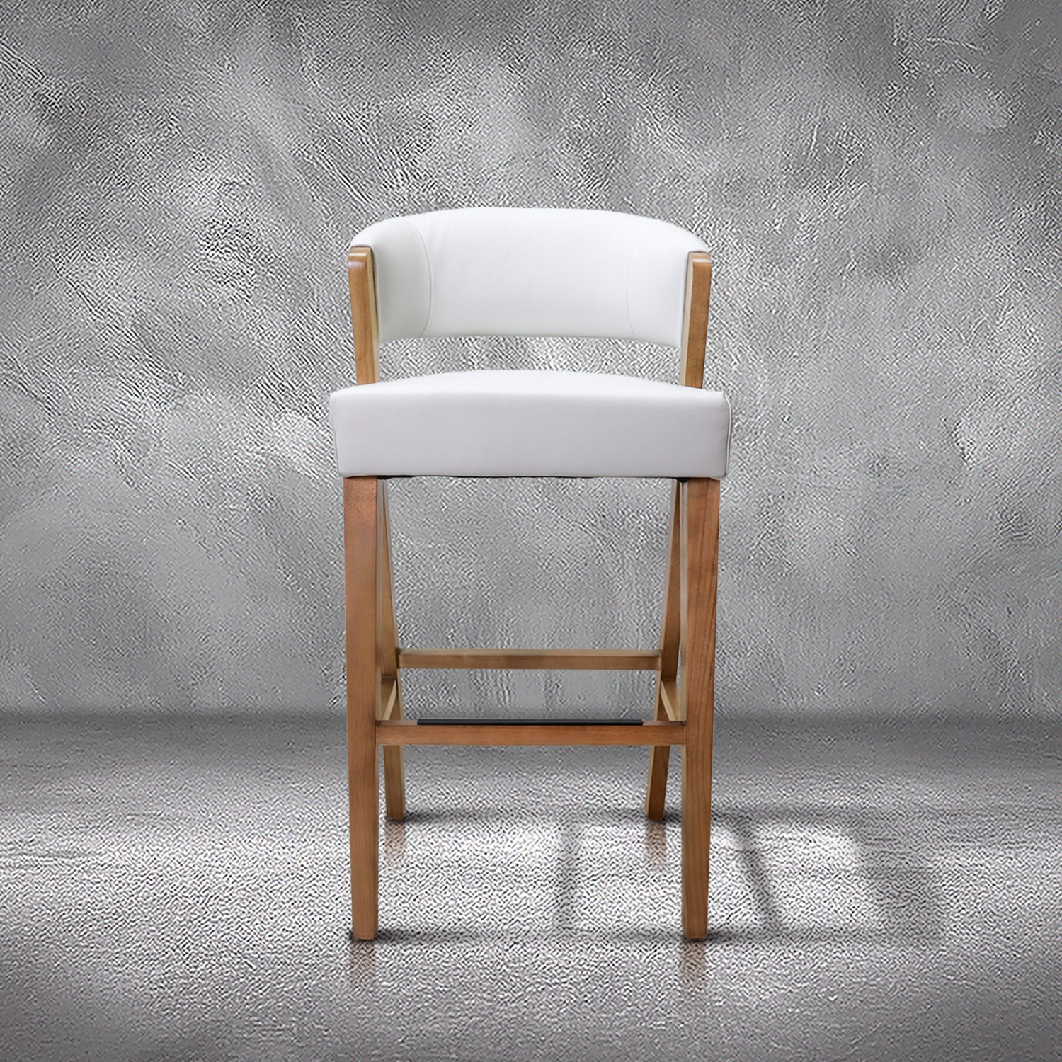 Blanco Leather Barstool