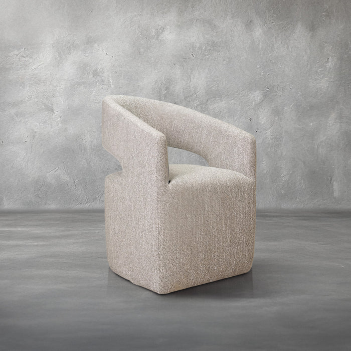 Destin Rolling Performance Fabric Dining Chair