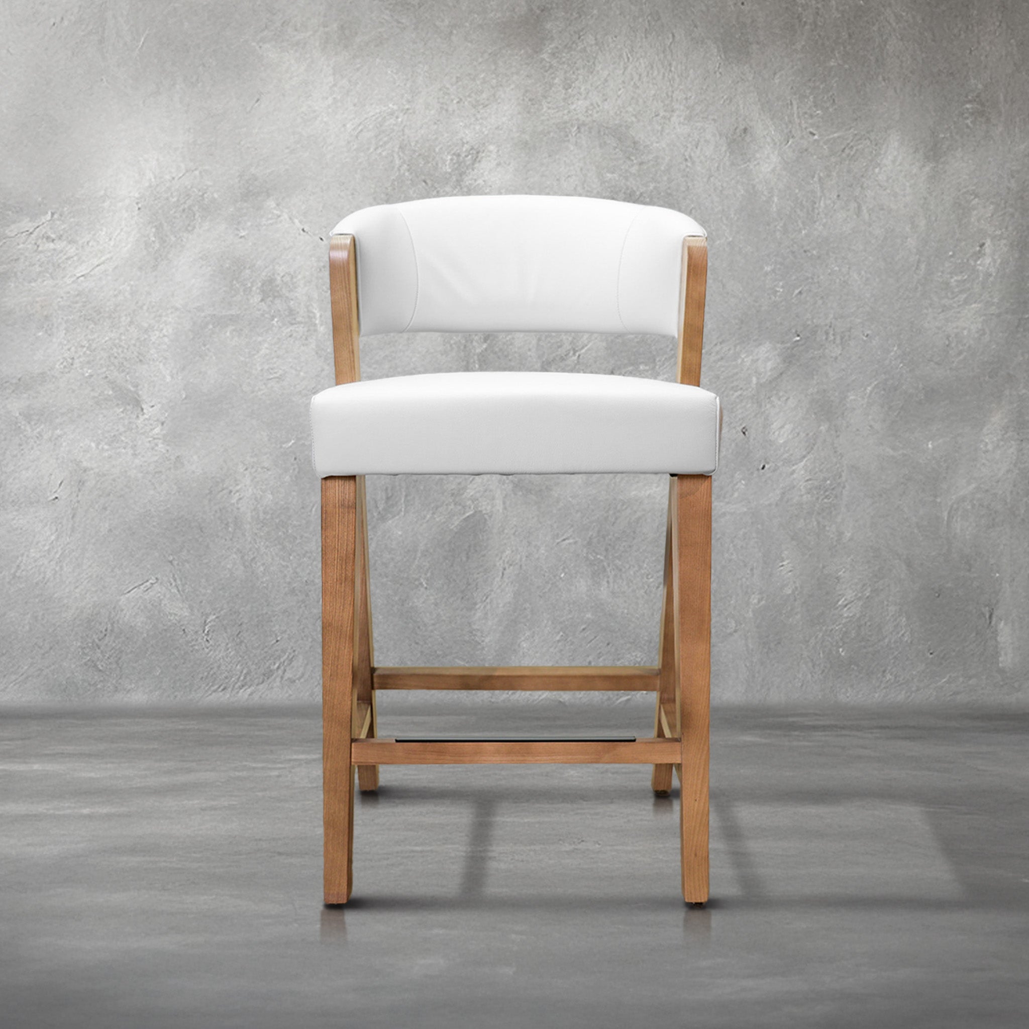 Blanco Leather Counter Stool