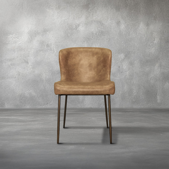 Easley Sand Faux Leather Dining Chair