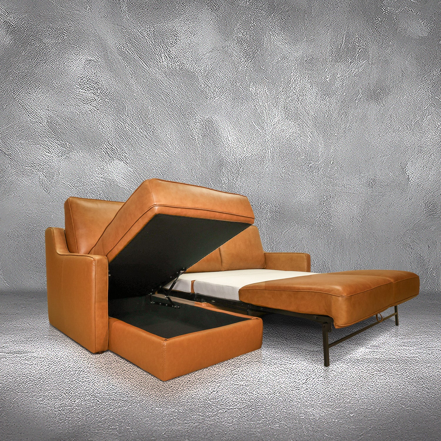 The Johnson Leather Sleeper Sectional