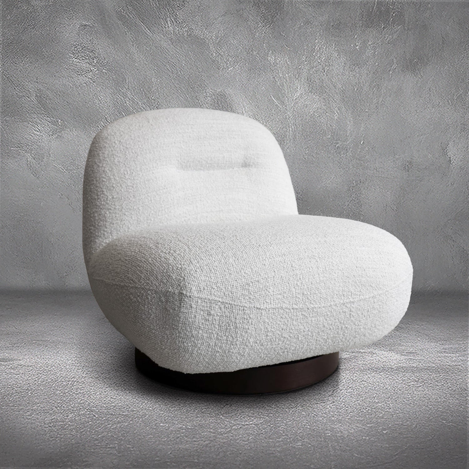 Kelsy Boucle Performance Fabric Swivel Chair