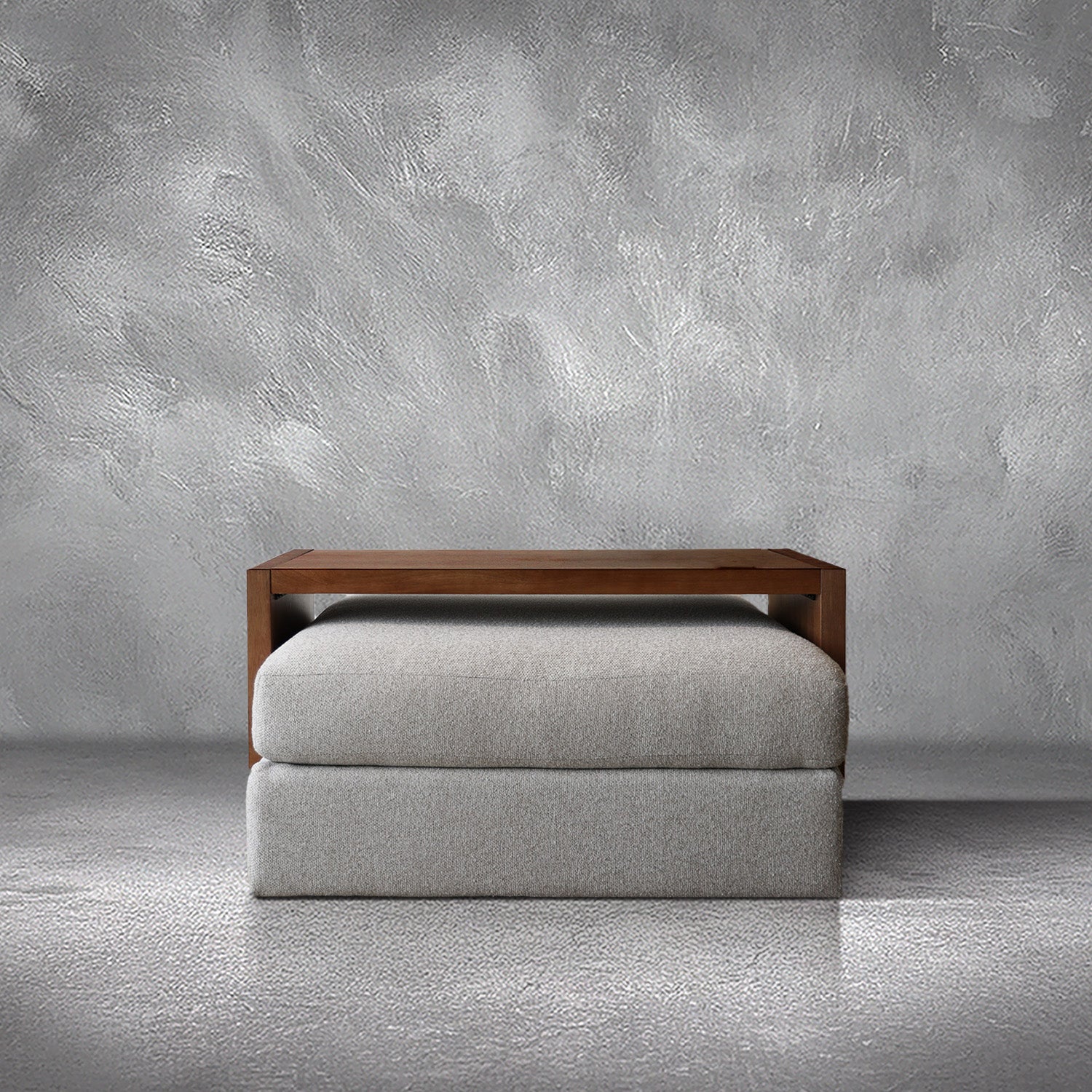 Dark Wood Over Ottoman Table