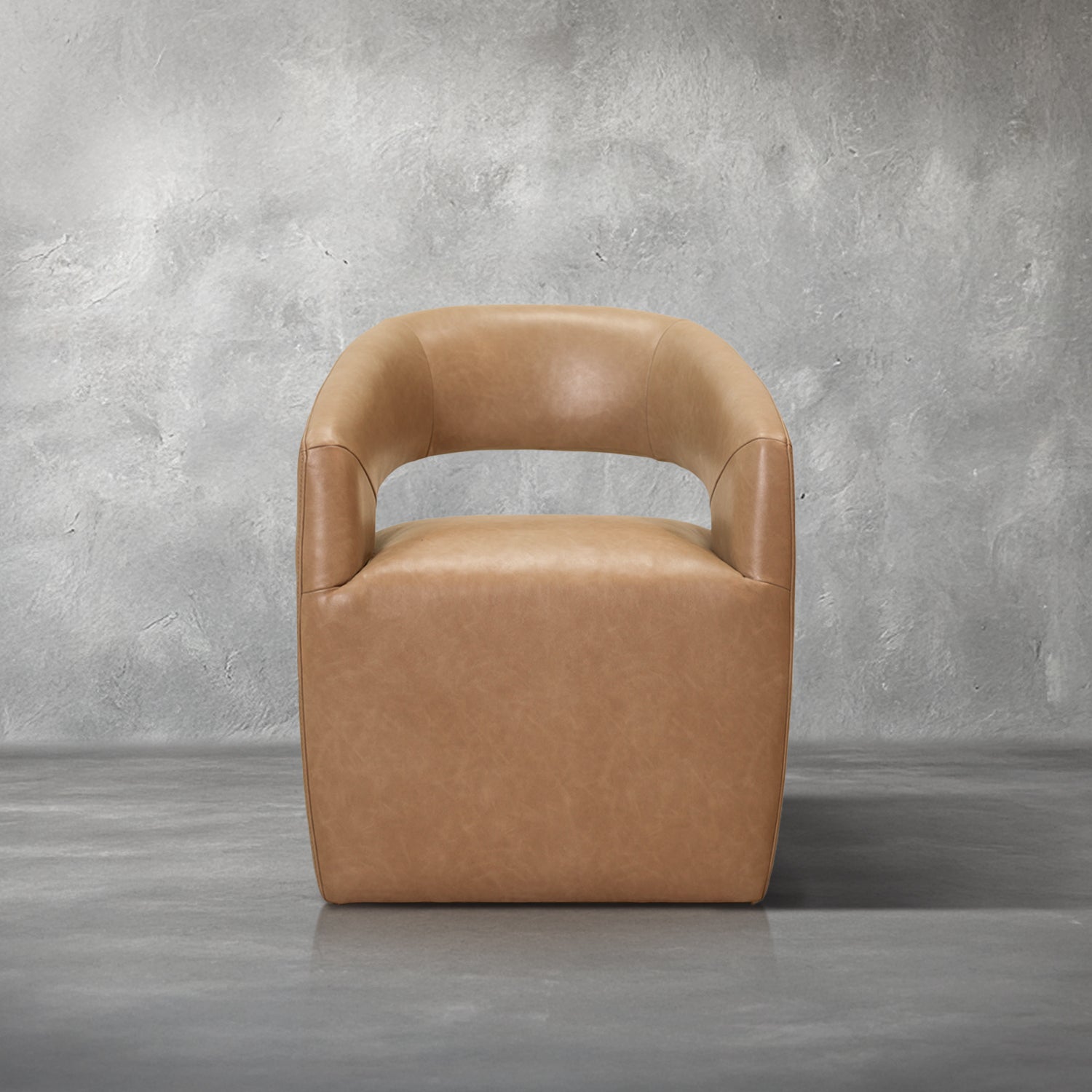 Rosie Faux Leather Rolling Dining Chair