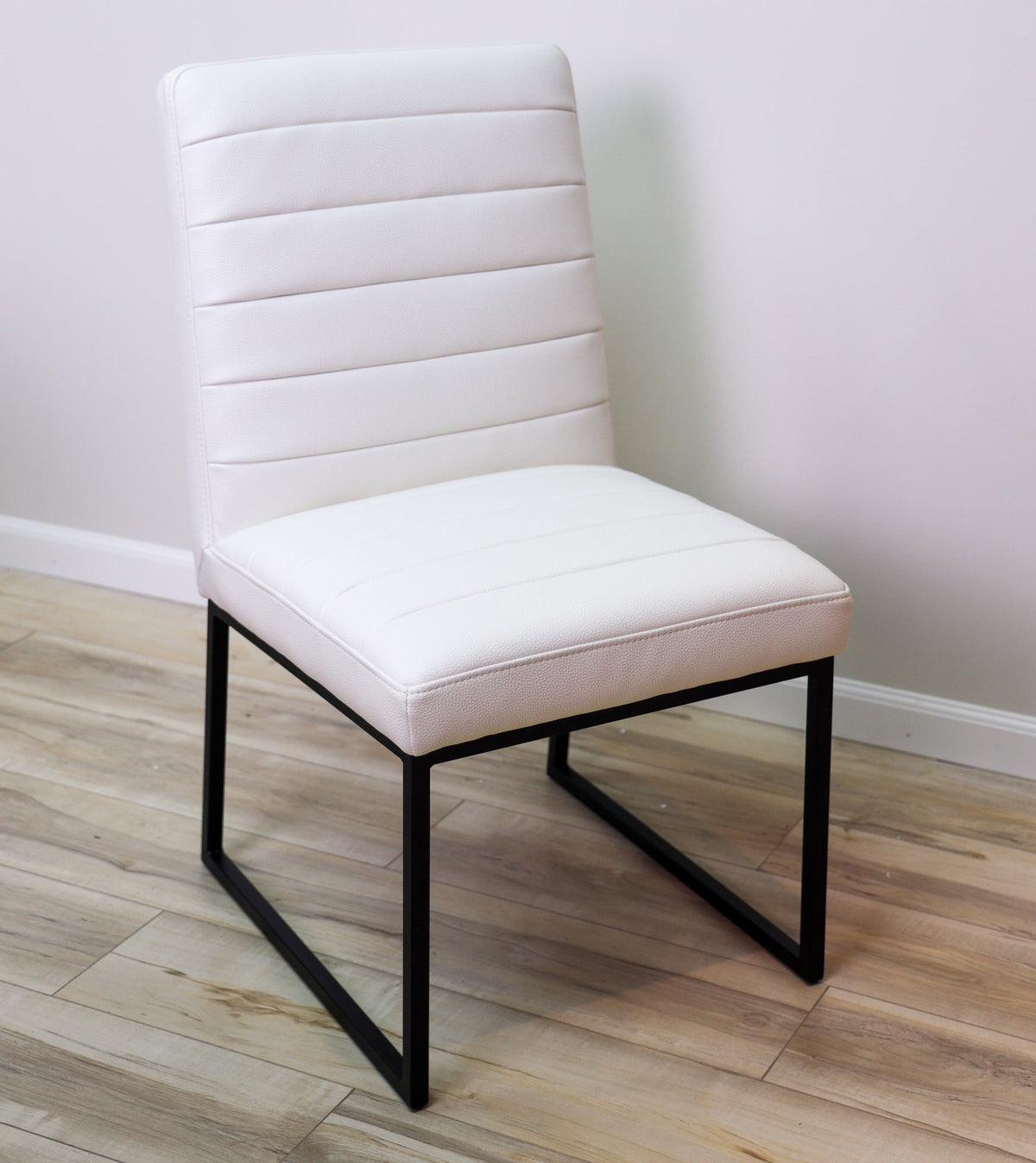 Stark White Faux Leather Dining Chair