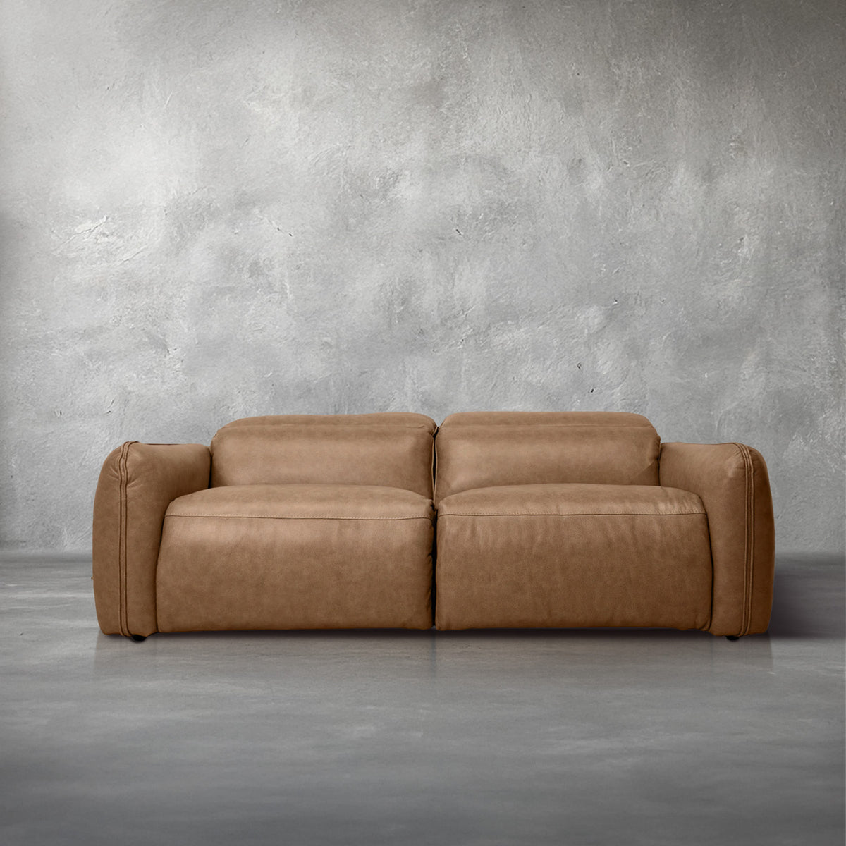 The Vita 2 Piece Reclining Leather Sectional
