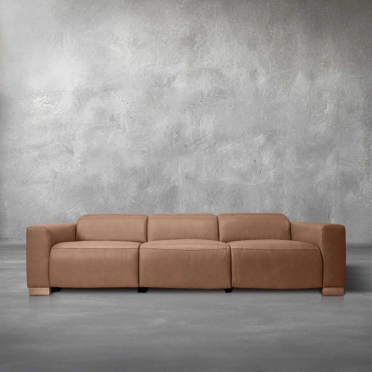 The Brady 3 Piece Reclining Leather Sectional