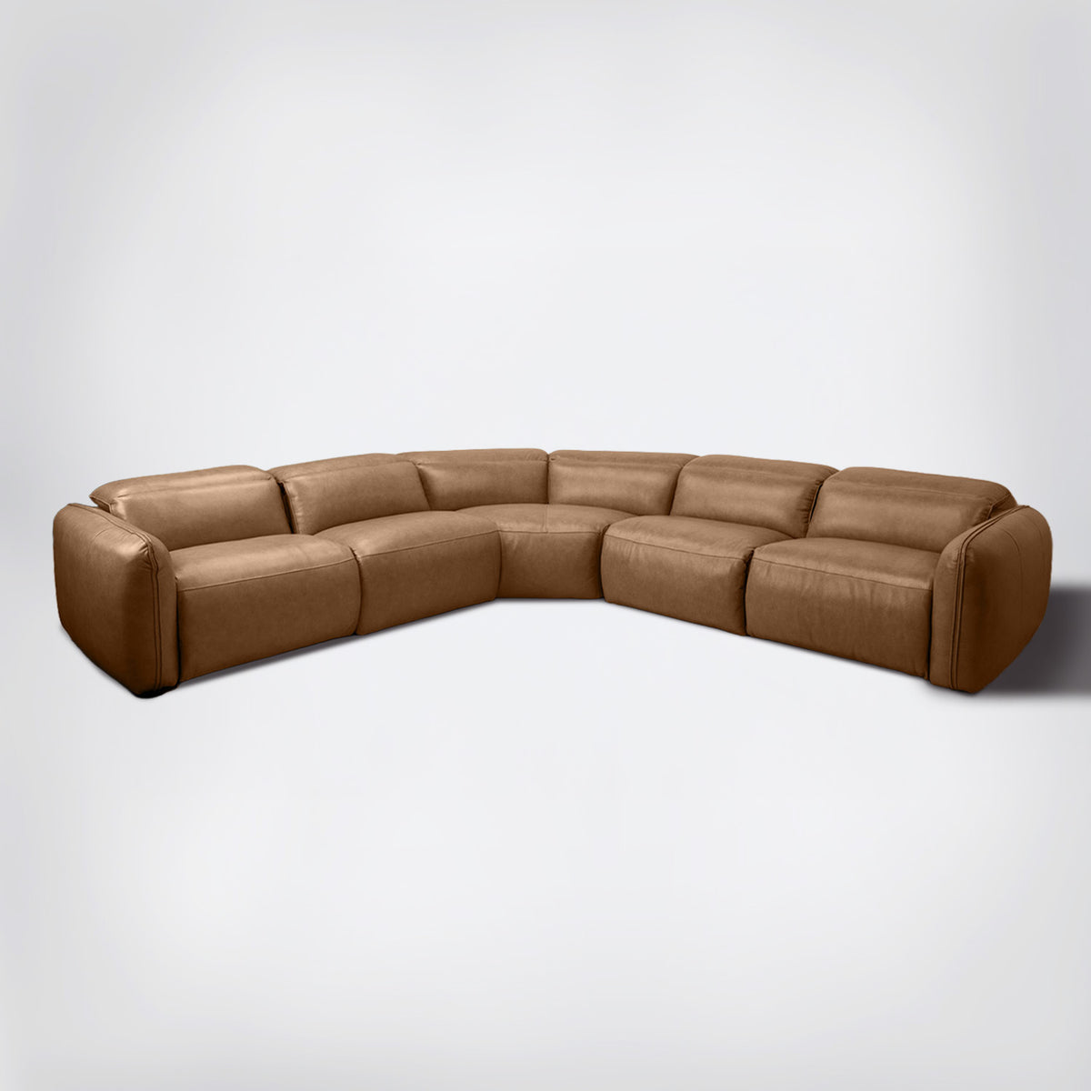 The Vita 5 Piece Reclining Leather Sectional