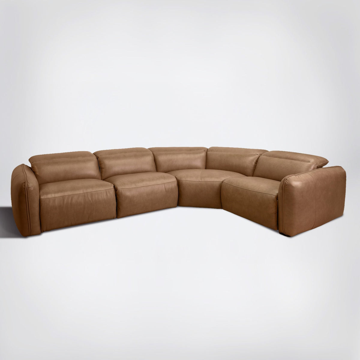 The Vita 4 Piece Reclining Leather Sectional