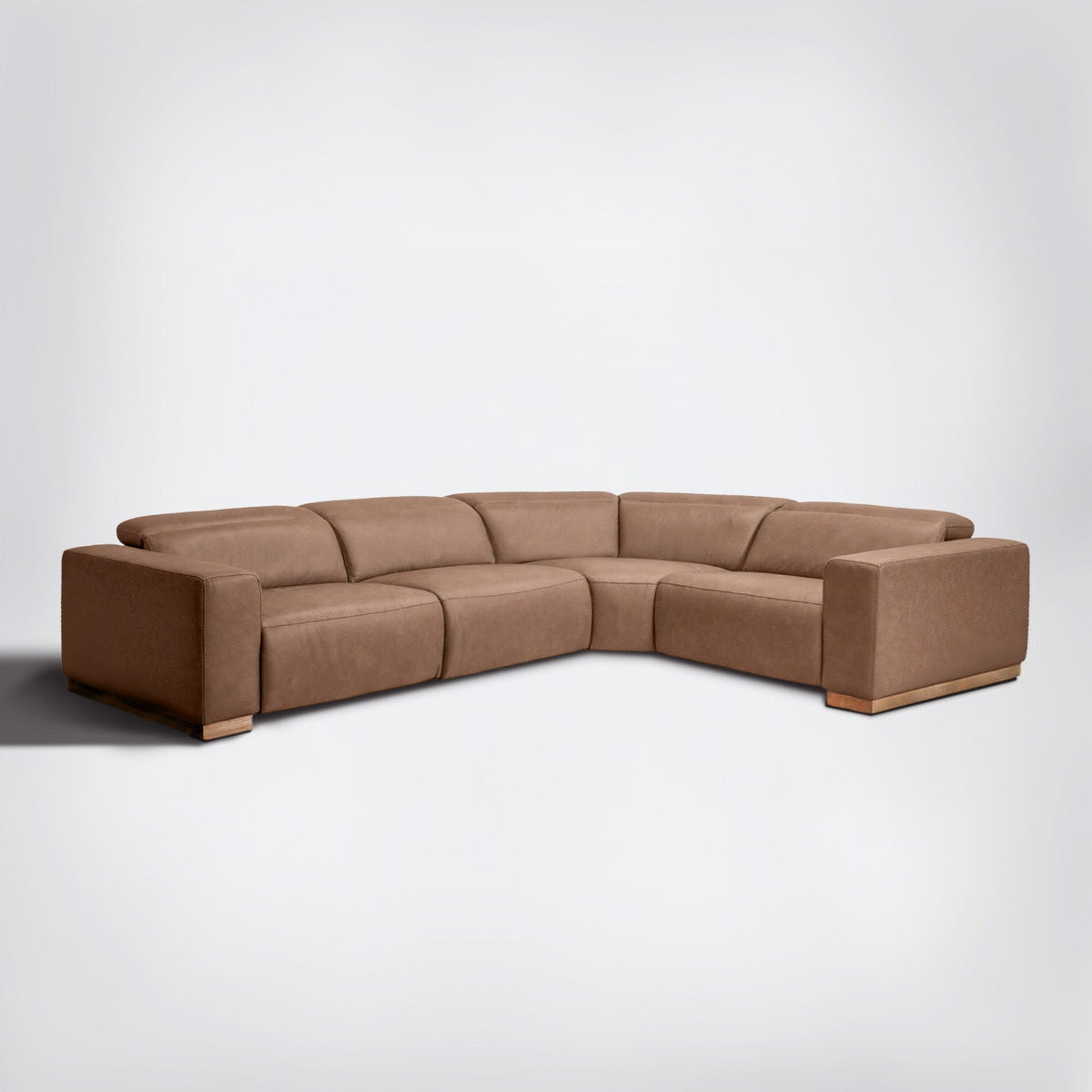 The Brady 4 Piece Reclining Leather Sectional