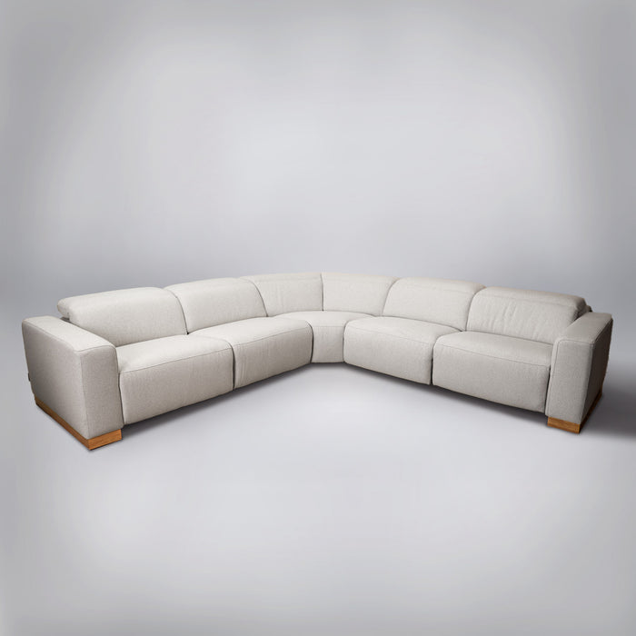 The Voss Sectional, a performance-fabric power-reclining wall-hugger modular sectional