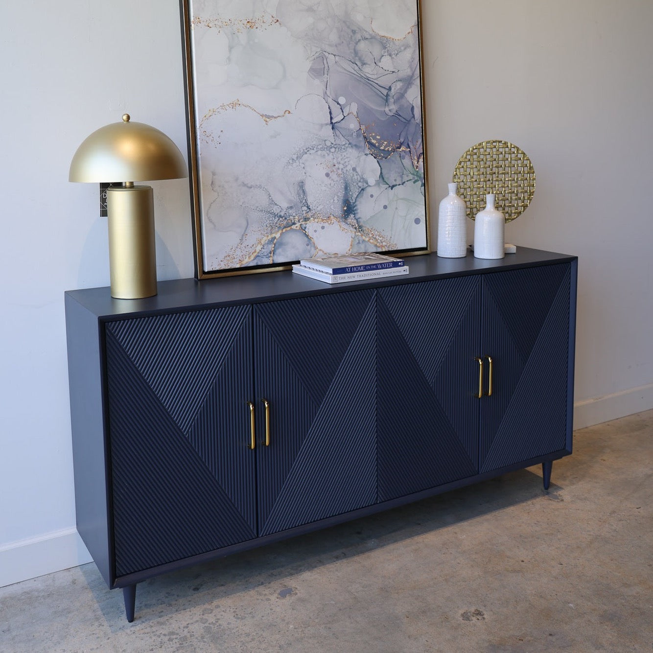 Phoebe Blue Wood Credenza